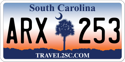 SC license plate ARX253