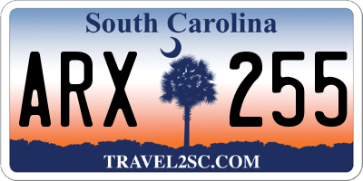 SC license plate ARX255