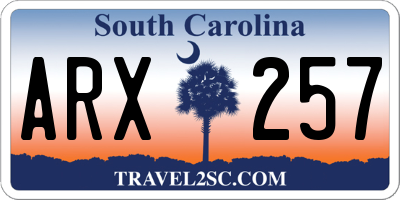 SC license plate ARX257
