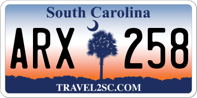 SC license plate ARX258