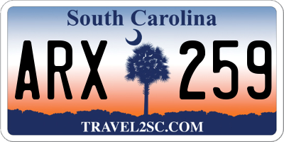 SC license plate ARX259