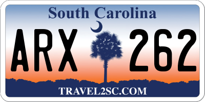 SC license plate ARX262