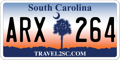 SC license plate ARX264