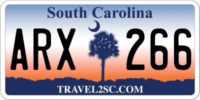 SC license plate ARX266