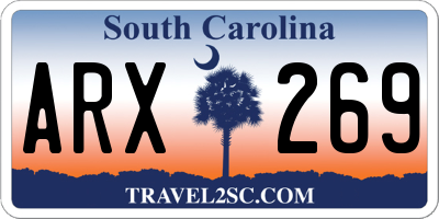 SC license plate ARX269
