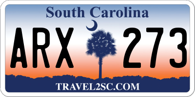SC license plate ARX273