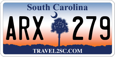 SC license plate ARX279
