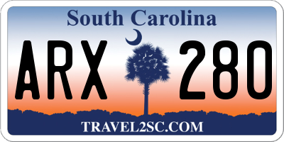 SC license plate ARX280
