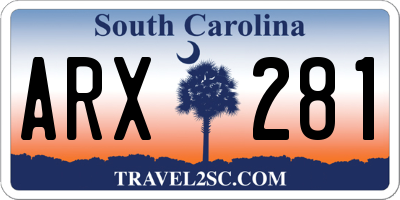 SC license plate ARX281