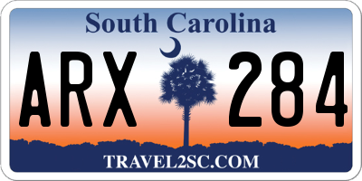 SC license plate ARX284