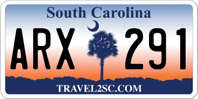 SC license plate ARX291
