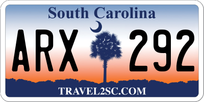 SC license plate ARX292