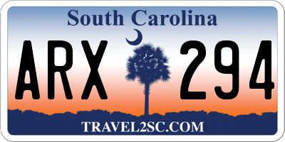 SC license plate ARX294