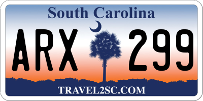 SC license plate ARX299