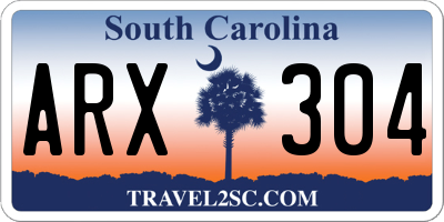 SC license plate ARX304
