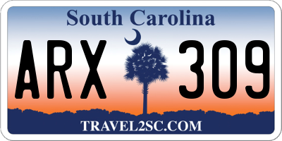 SC license plate ARX309