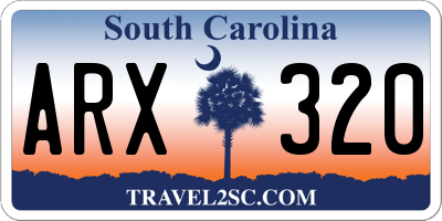 SC license plate ARX320