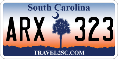 SC license plate ARX323