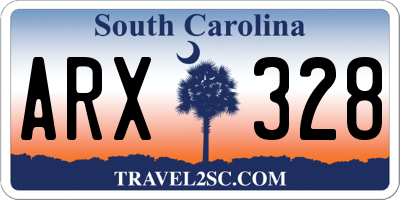 SC license plate ARX328