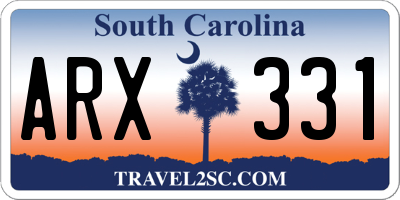 SC license plate ARX331