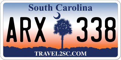 SC license plate ARX338