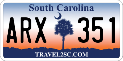 SC license plate ARX351