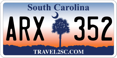 SC license plate ARX352