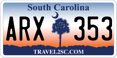 SC license plate ARX353