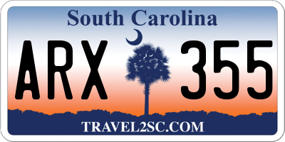 SC license plate ARX355