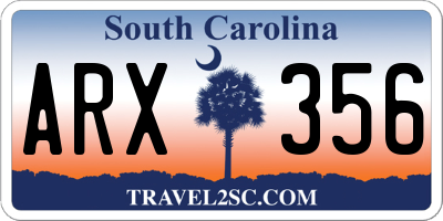 SC license plate ARX356