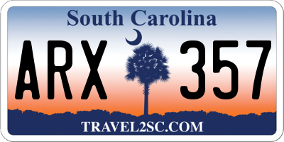 SC license plate ARX357
