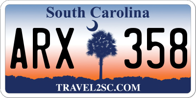 SC license plate ARX358