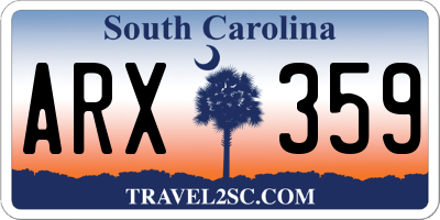 SC license plate ARX359