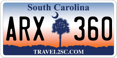 SC license plate ARX360