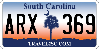 SC license plate ARX369