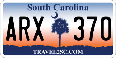 SC license plate ARX370