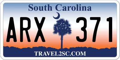 SC license plate ARX371