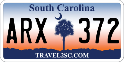 SC license plate ARX372