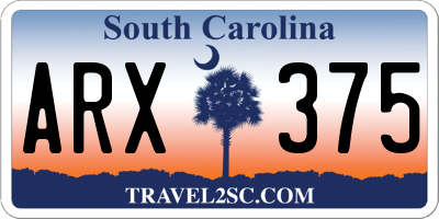 SC license plate ARX375
