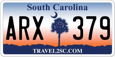 SC license plate ARX379