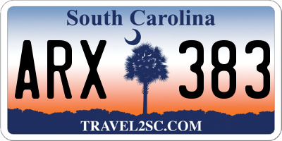 SC license plate ARX383