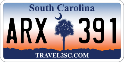 SC license plate ARX391