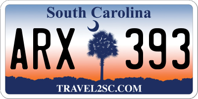 SC license plate ARX393