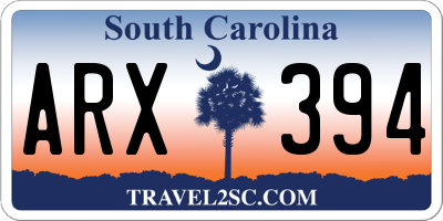 SC license plate ARX394