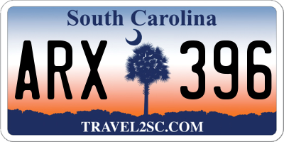 SC license plate ARX396