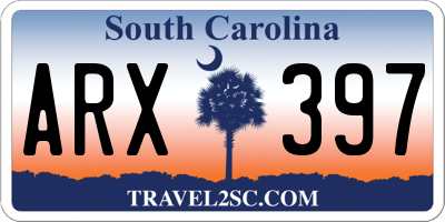 SC license plate ARX397