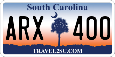 SC license plate ARX400