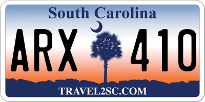SC license plate ARX410
