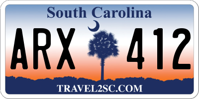 SC license plate ARX412