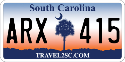 SC license plate ARX415